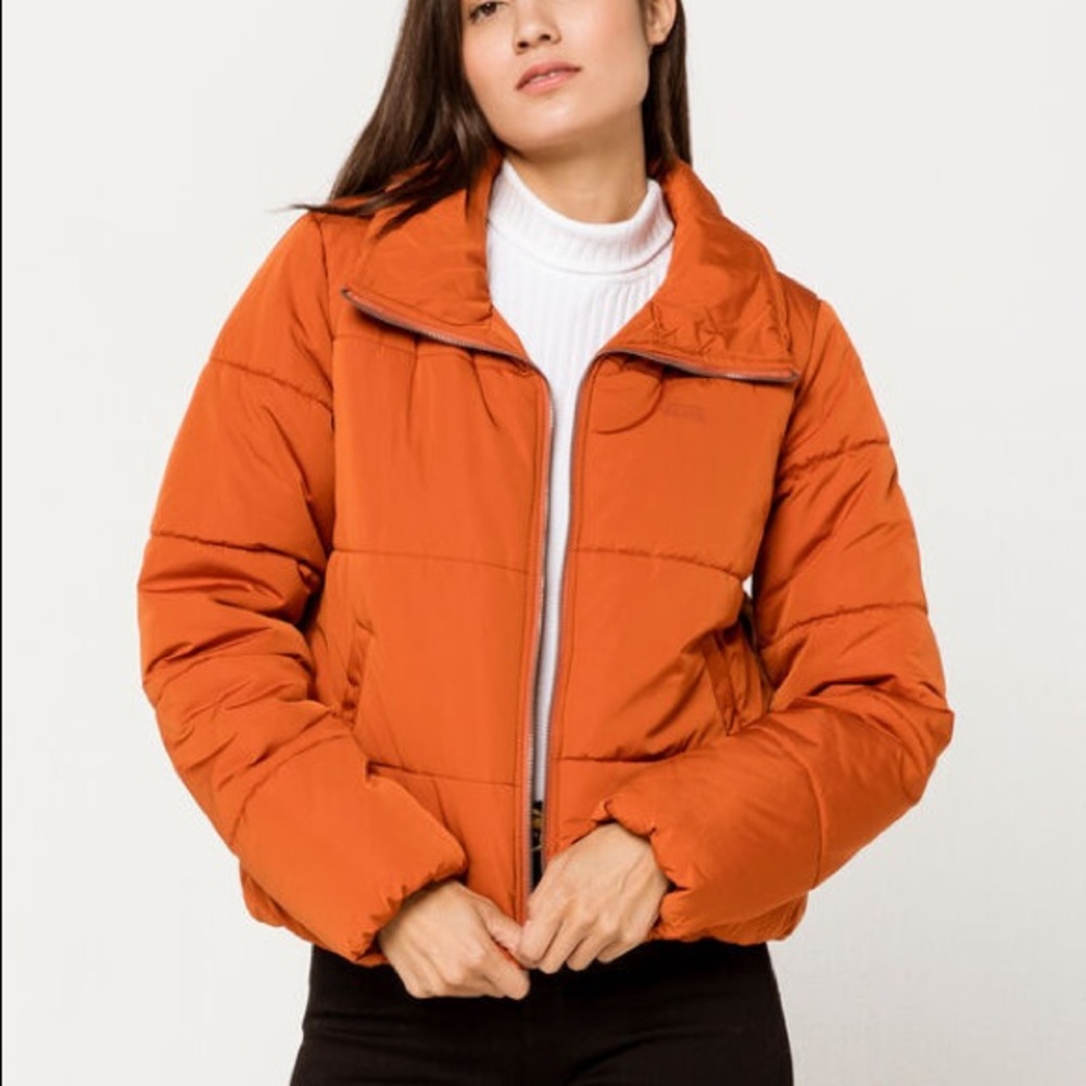 Vans Orange Puffer Jacket